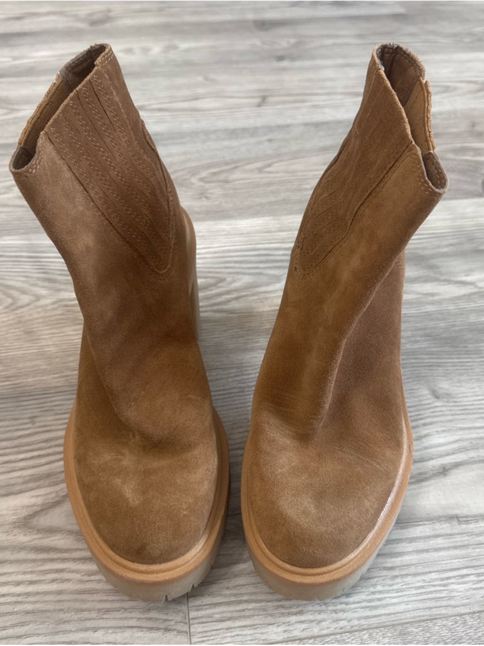 Dolce Vita Caster H2O Boots in Camel Suede - Picture 8 of 8